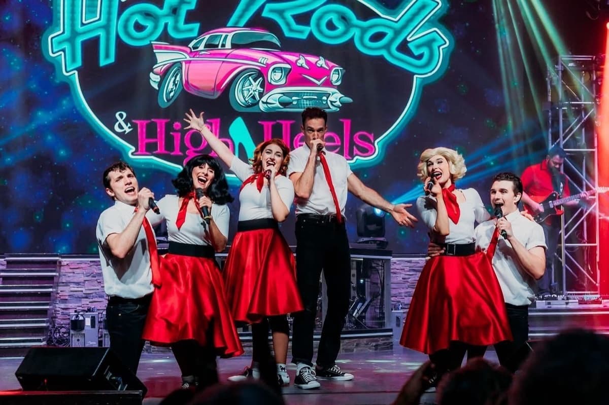 Hot Rods and High Heels rock and roll show performers in Branson