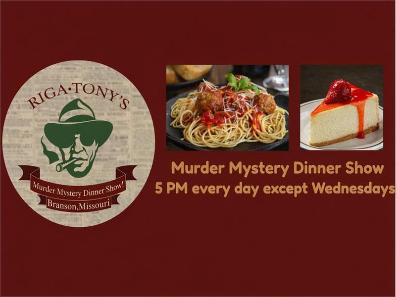 Riga Tony's Murder Mystery Dinner Show with actors and diners in Branson